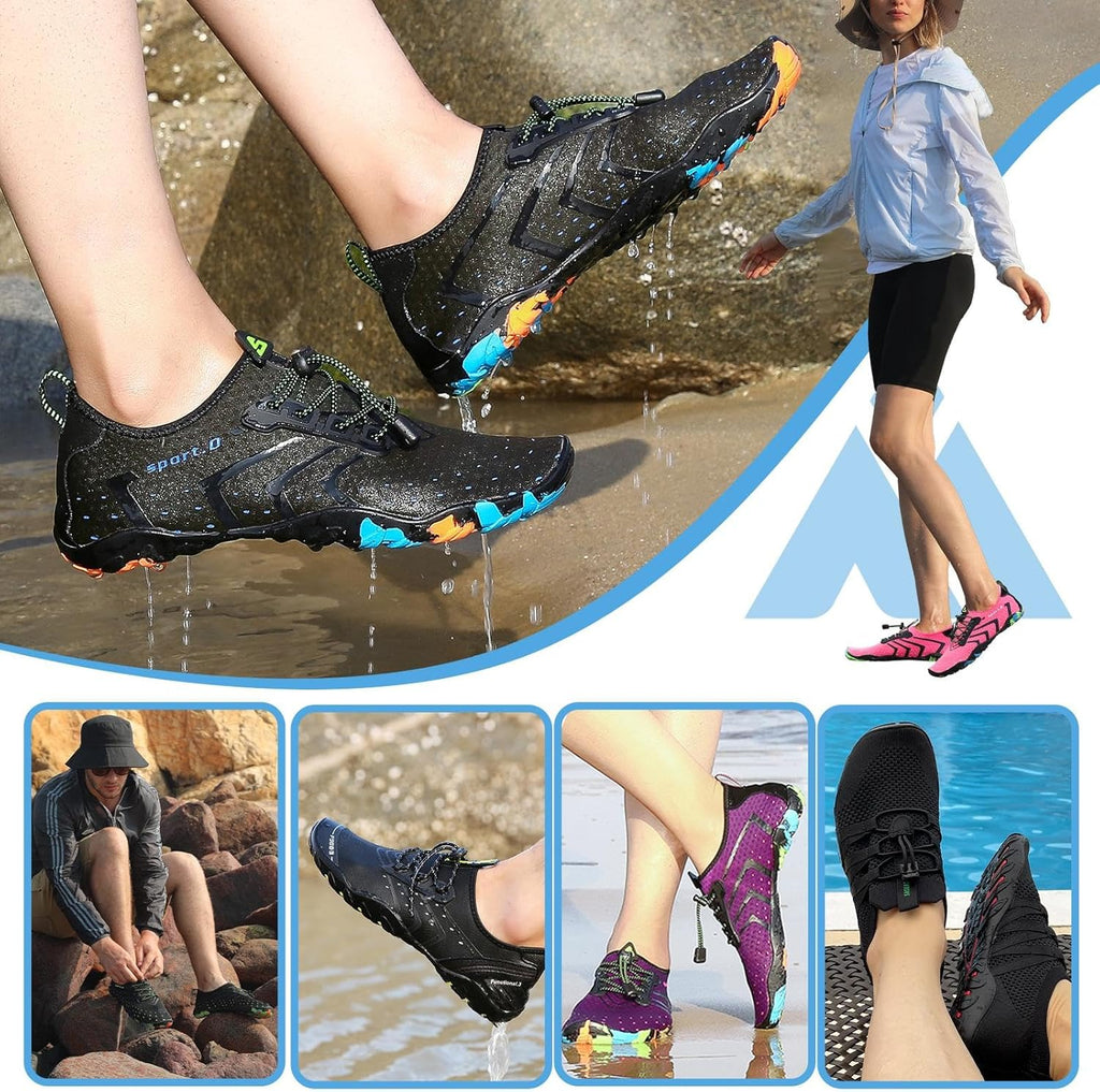 Womens Mens Water Shoes Barefoot Aqua Shoes Quick Dry Beach Swim Shoe for Diving Kayaking Surfing Water Sports