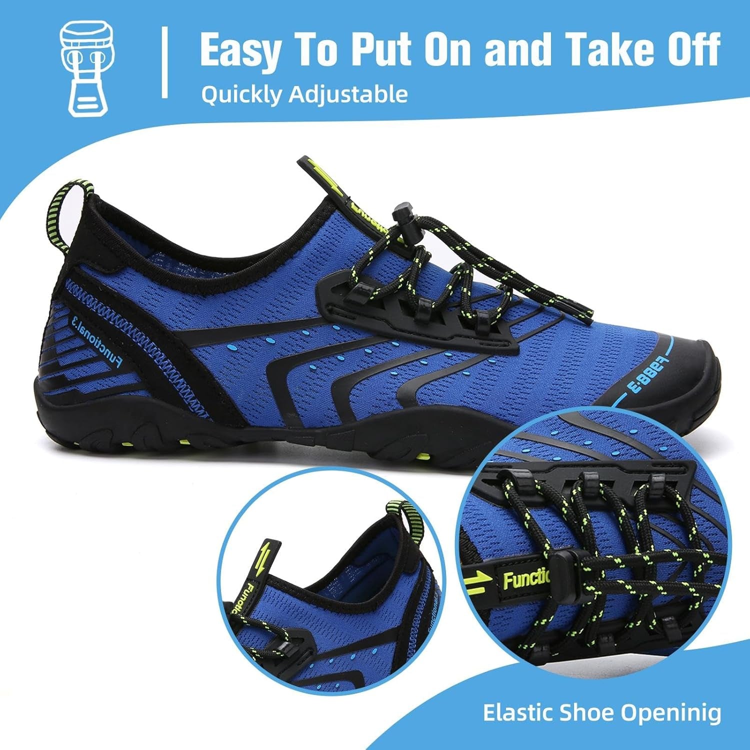 Womens Mens Water Shoes Barefoot Aqua Shoes Quick Dry Beach Swim Shoe for Diving Kayaking Surfing Water Sports